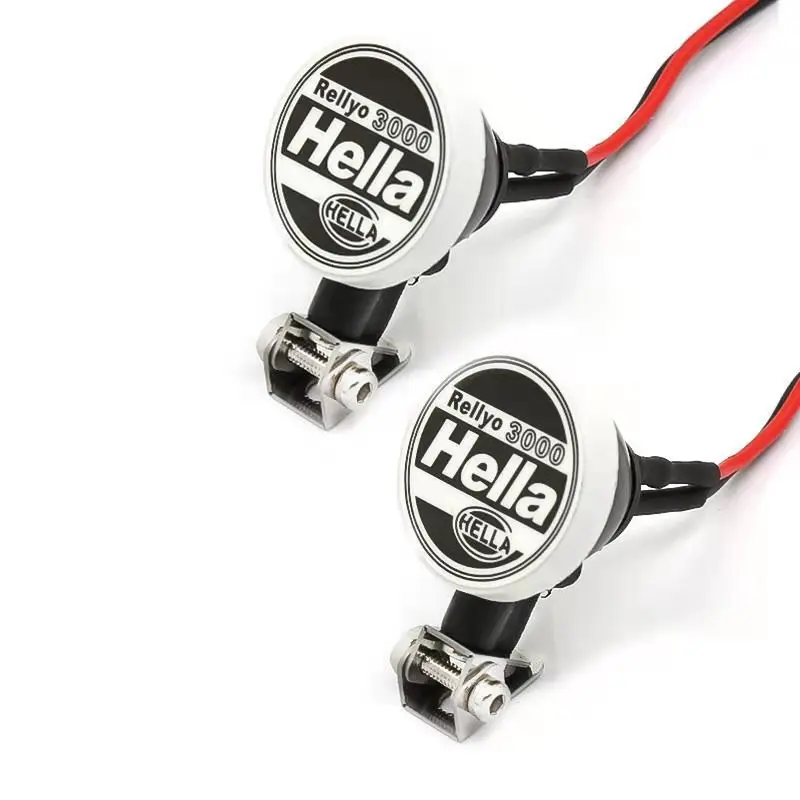 RC Car Round Roof LED Headlights Spotlight with Bracket for 1/10 Crawler Traxxas TRX4 TRX6 Axial SCX10 III YK4082 Tamiya CC01