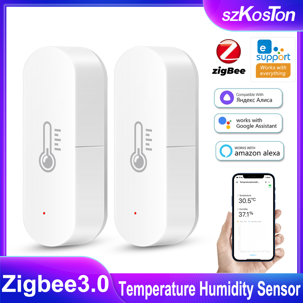 Zigbee ewelink app inteligente sensor de umidade temperatura higrômetro termômetro casa inteligente trabalho com yandex alice alexa google casa