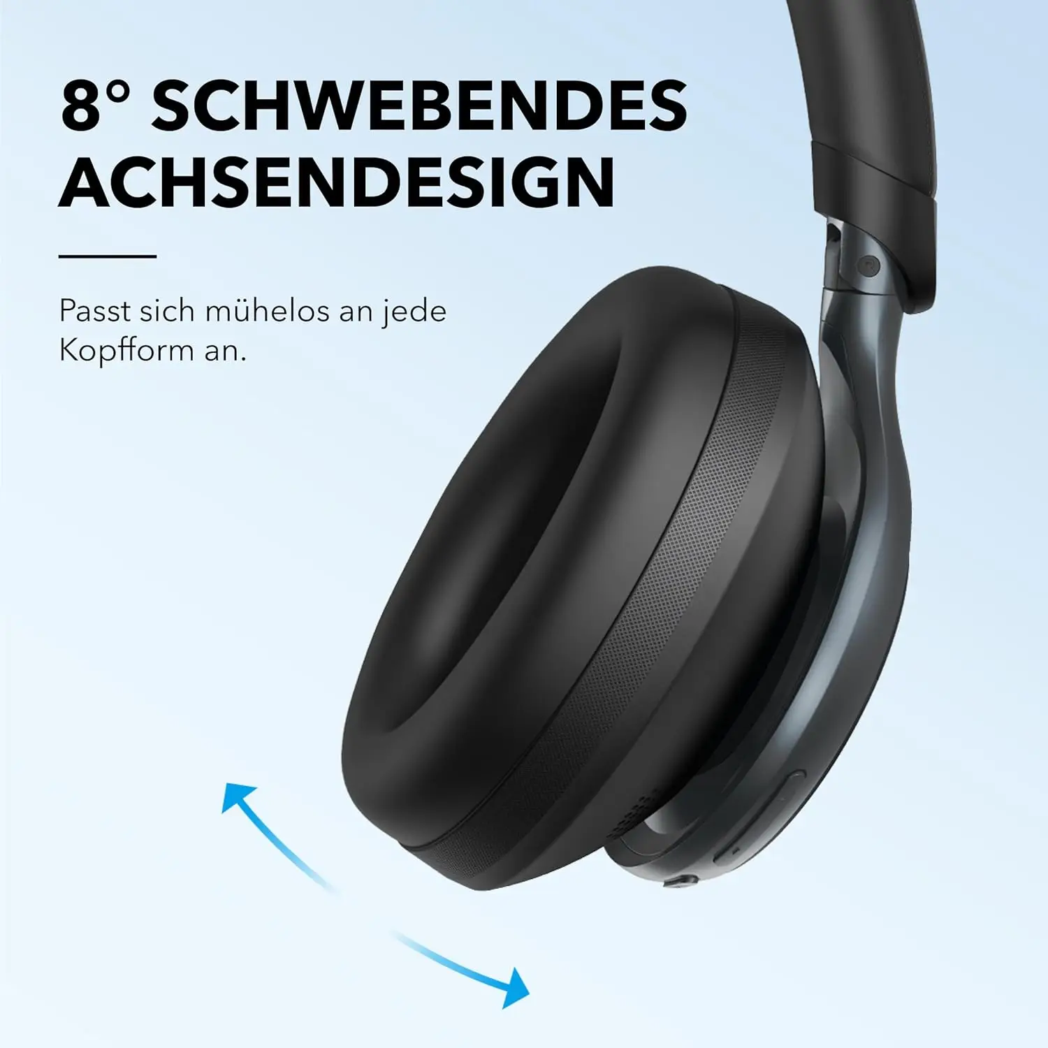 (EU stock) Soundcore Space One Wireless Kopfhörer, Adaptive ANC, 2× Sprachunterdrückung, 40h Akku mit ANC, Hi-Res Audio, Faltbar