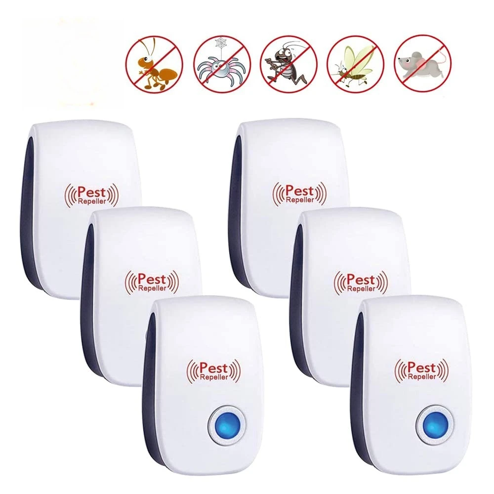 Ultrasonic Pest Repeller ปลั๊กอิเล็กทรอนิกส์ Sonic Repellent pest Control สําหรับแมลงแมลงสาบ Ant Mice Bugs Mouse