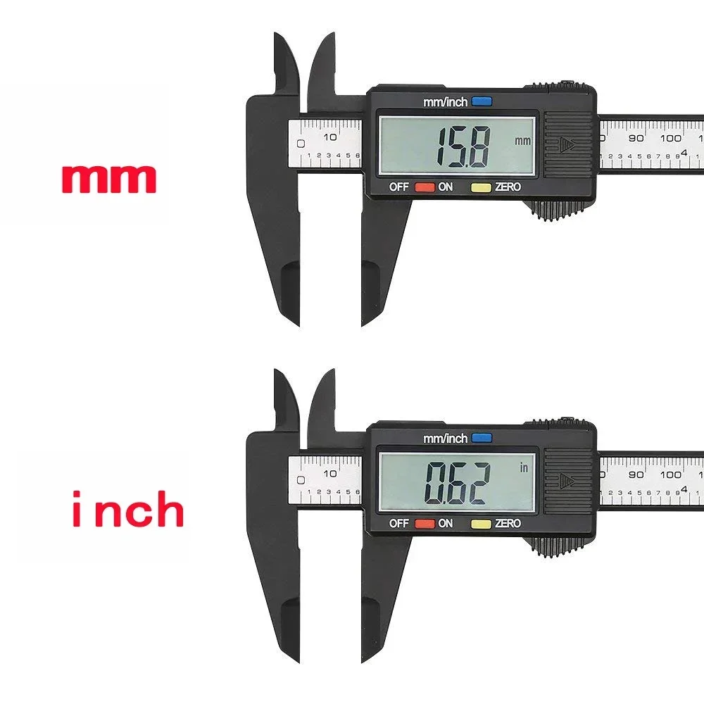 Electronic Digital Caliper Carpentry Tools Carbon Fiber Dial Tool 150 Mm Microcirculation Measurement Tool Pied a Coulisse Hand