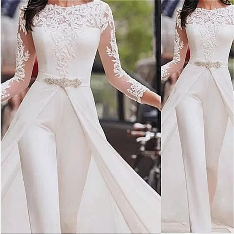 Elegante weiße Overall Frauen Overalls lange einteilige trägerlose Slash Neck Feder Y2k Sexy Hochzeit Party Nacht Abend Strampler