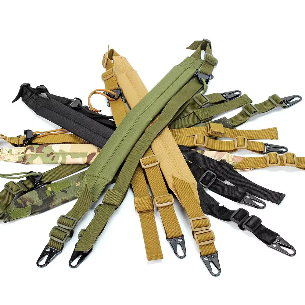 ยุทธวิธีการล่าสัตว์ Quick ปรับ MK2 RIFLE SLING สายคล้องยิง 2 จุดเบาะปืนสลิงสายคล้องไหล่