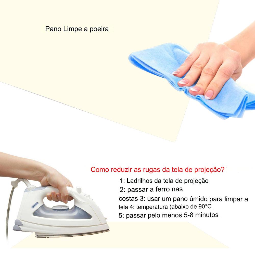 Veidadz tela para projeção de 60 72 84 100 120 130 polegadas tela projetor 16:9 branca grade anti-luz Ângulo de visão de 160° Portátil dobrável tela reflexiva de projeção para tela de filmes para home theater