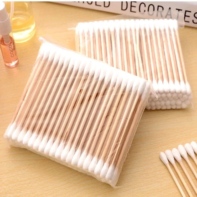 100 Uds hisopo de algodón de bambú para bebé limpieza de orejas tampones salud belleza hisopo de algodón palos de limpieza de orejas