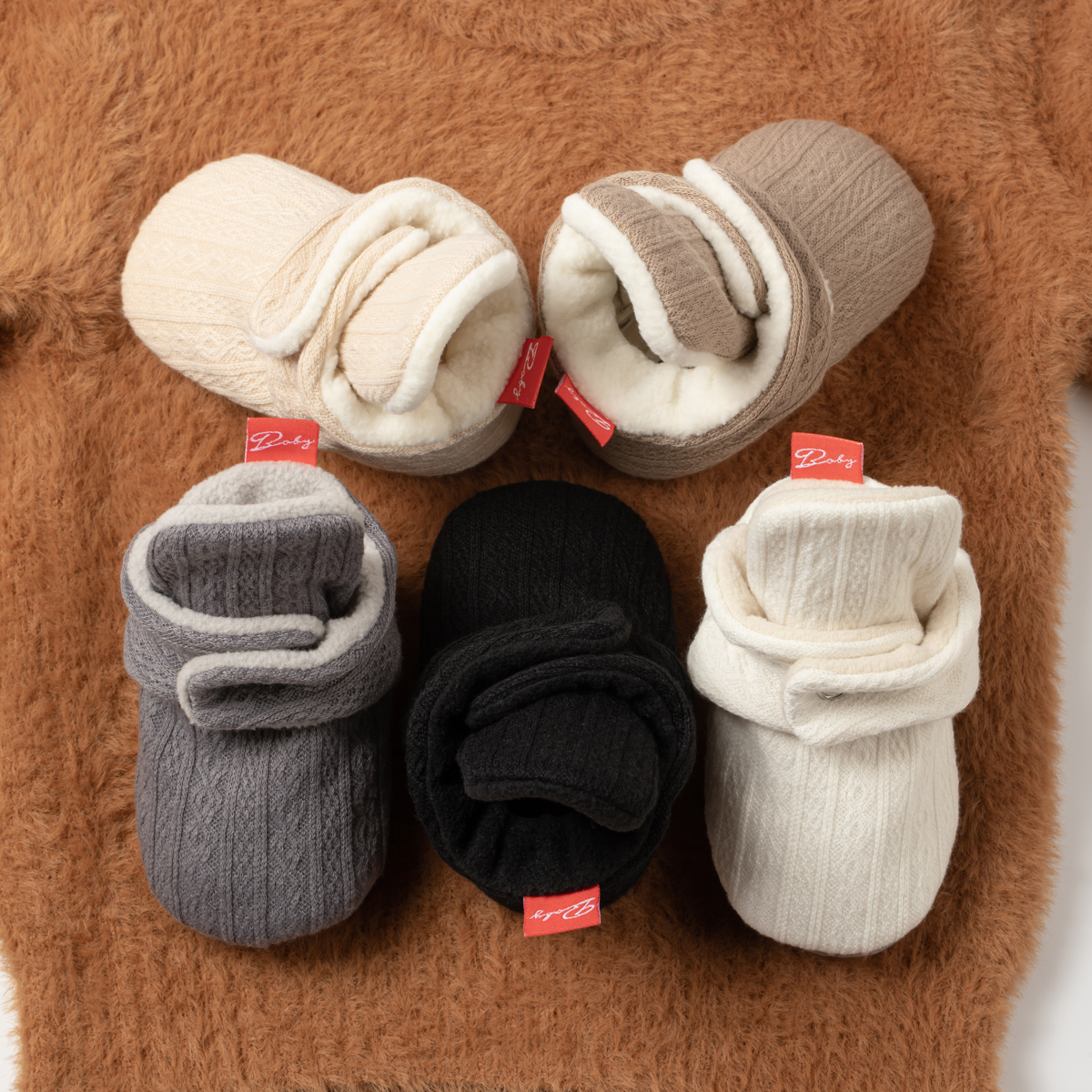 Infantil First Walkers Floor Booties, meias fofas, sola macia, antiderrapante, sapatos quentes, clássico, menino, menina, nova moda