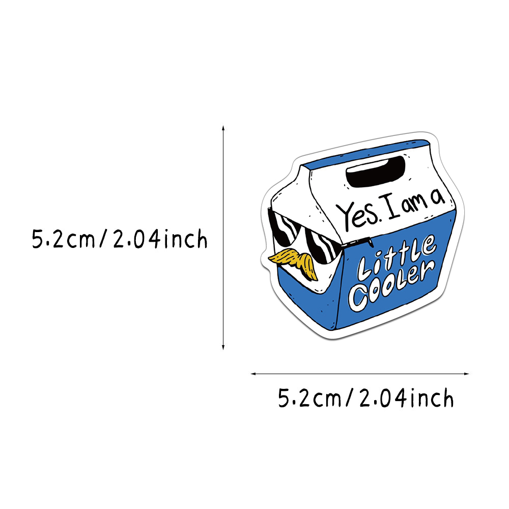 Autocollants SarCastic créatifs, 50 pièces, étuis de téléphone décoratifs, ordinateurs portables, tasses d'eau, planches à roulettes, autocollants imperméables personnalisés DIY