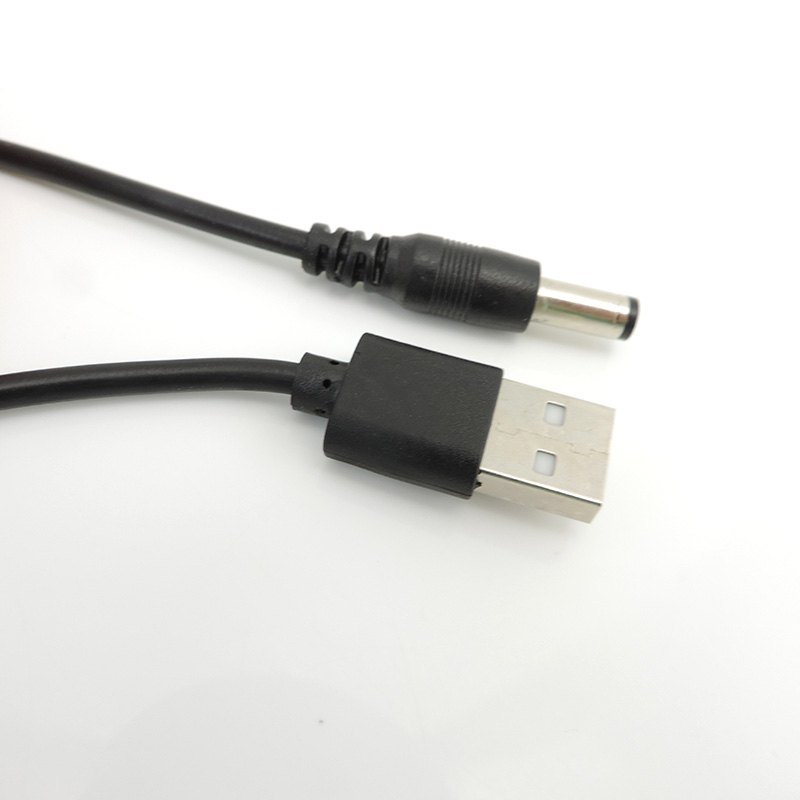 USB 2.0 Male A to DC 5.5mm x 2.1mm Plug Jack DC Power Cord Socket Connector 5V Cable Line 5.5mm*2.1mm L1