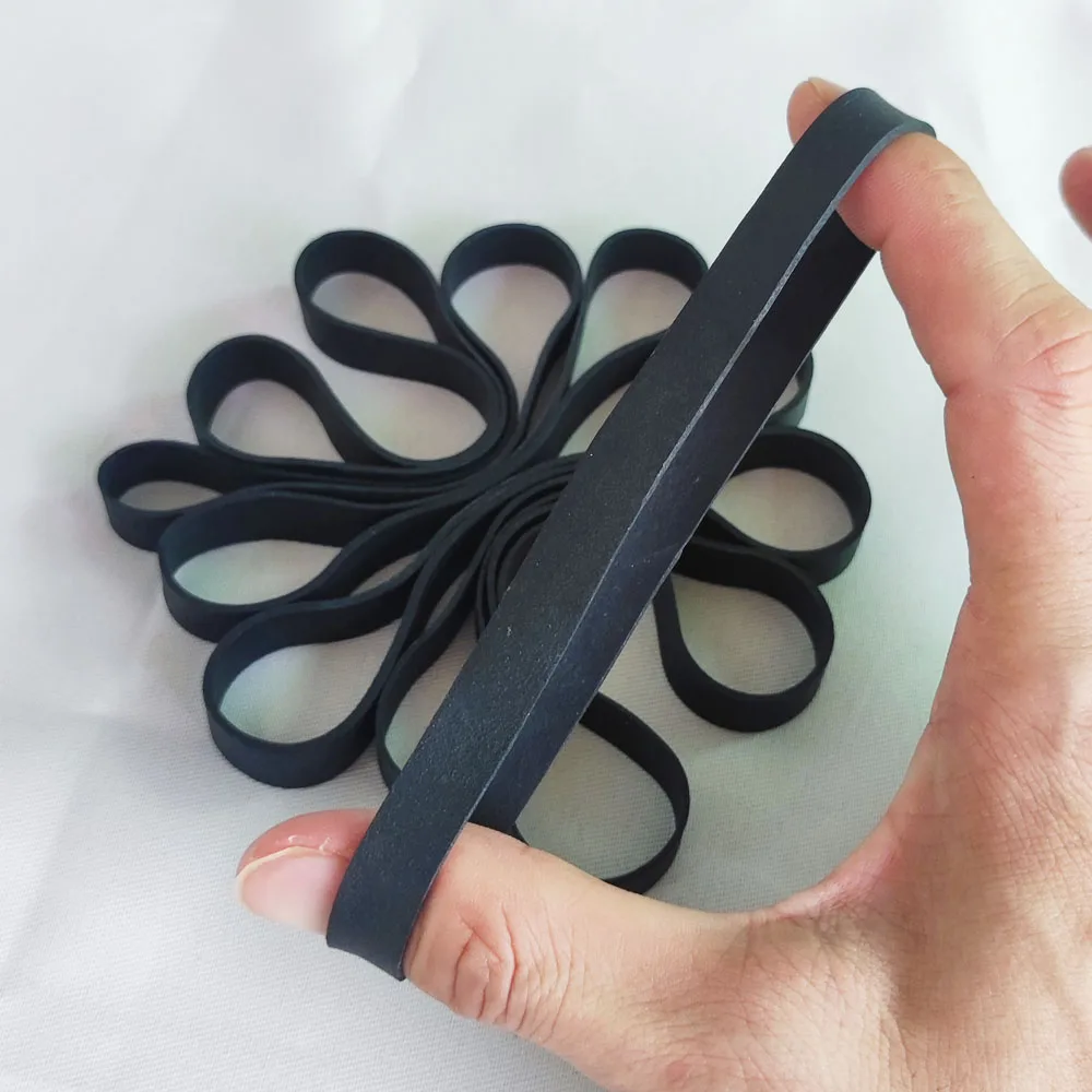 20 pezzi di elastici neri 14,5 cm/5,7 pollici anello di gomma elastica estensibile di grandi dimensioni per forniture di pacchetti di cancelleria per ufficio