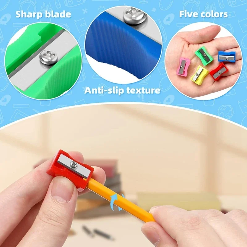 5/10 pezzi temperamatite in plastica colorata Mini temperamatite portatile temperamatite sfuso temperamatite tascabile in plastica