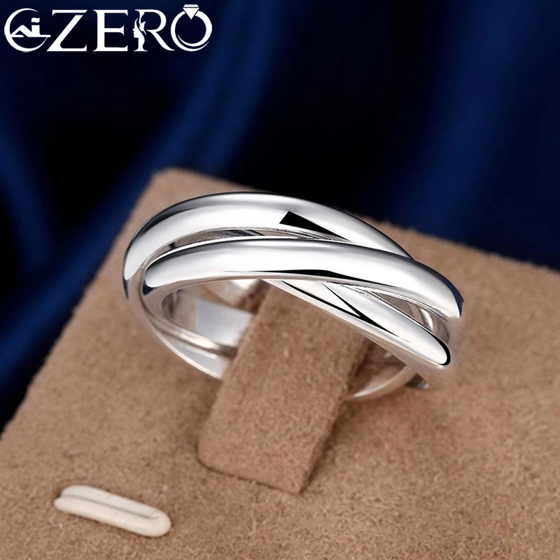 925 Sterling Silver Three Round Woman Rings Fine Jewelry Wholesale Trending Products Offers With ALIZERO Jewellery