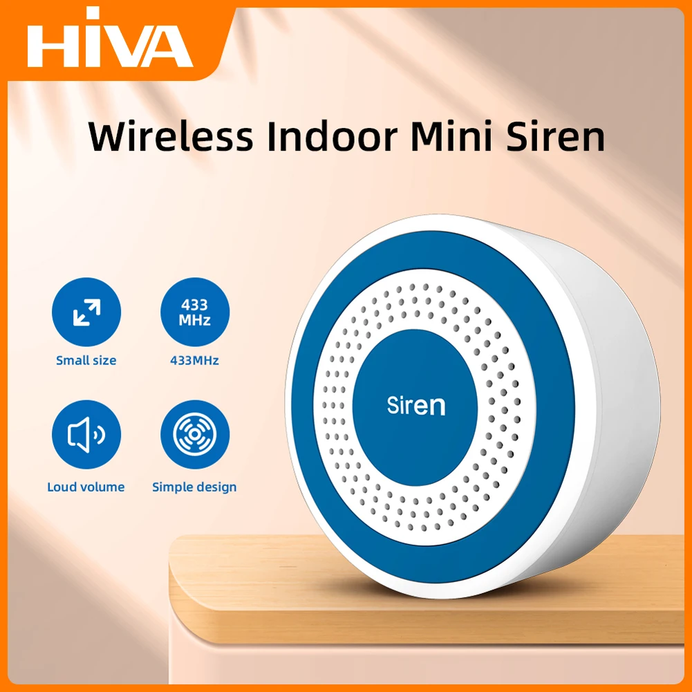 Không Dây 433Mhz Trong Nhà Nhấp Nháy Còi Báo Động Và Còi 100dB Mini Độc Lập Nhấp Nháy Còi Báo Động An Ninh Ngôi Nhà Âm Thanh Báo Động