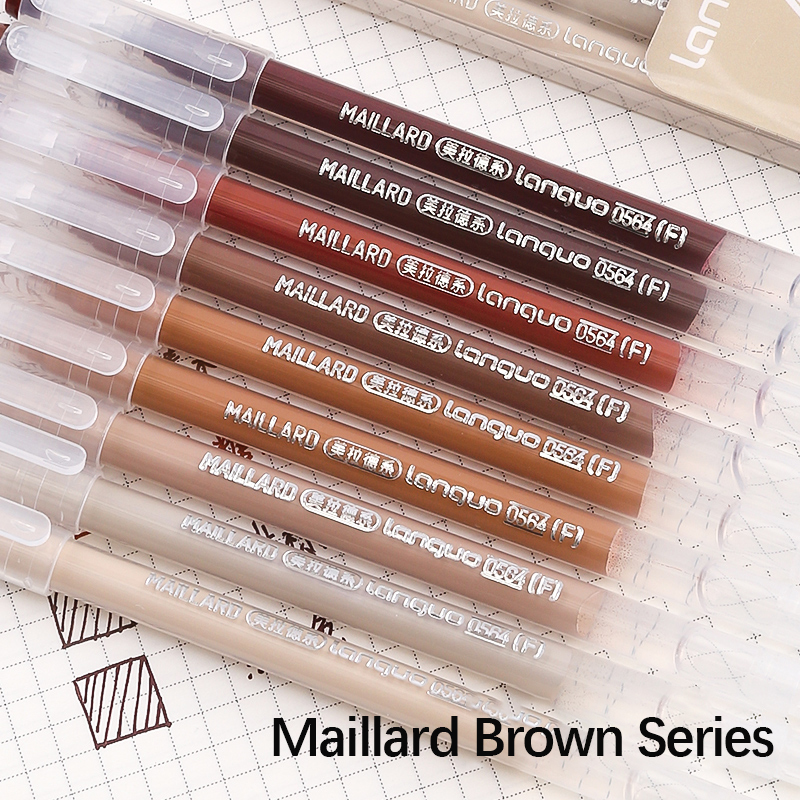 マルチカラーモランディカラーペン、ドローイングインクジェルペン、アートマーカー、グラフィティライナー、学校事務用品、文房具、168個、9個