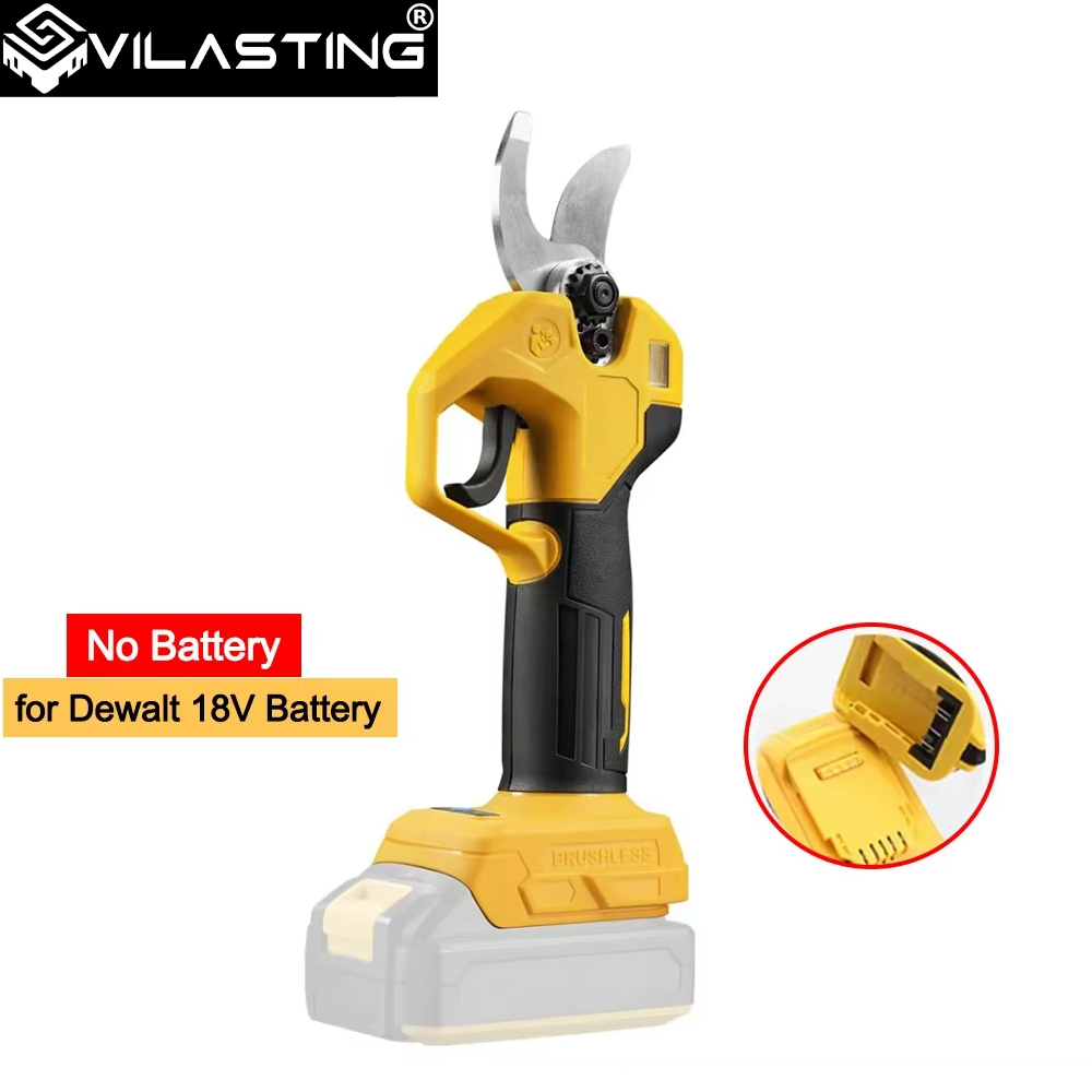 VILASTING-tijeras de podar eléctricas sin escobillas, herramienta de jardín, podadora con pantalla LED, tijeras inalámbricas, ajuste de árbol, Dewalt, 18V BatteryPin