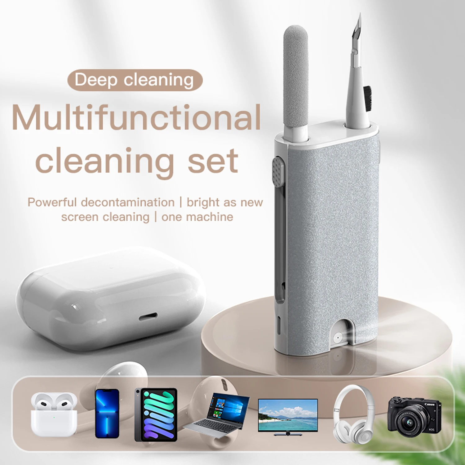 5-in-1-Kopfhörer-Reinigungsbürsten-Set, Kamera, Telefon, Tablet, Laptop, TV, Bildschirmreinigungswerkzeuge, Headset-Reinigungsstift für Airpod Pro 3 2 1