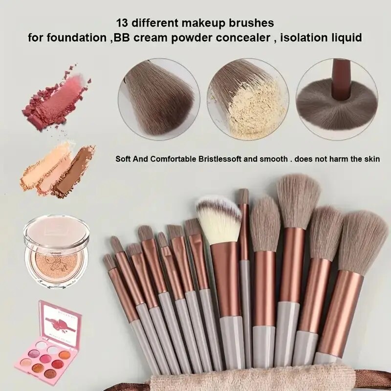 Soft Fluffy Makeup Brush Set, Professional Cosmetic, Foundation Powder, Eyeshadow, Kabuki Blending, Beauty Tool