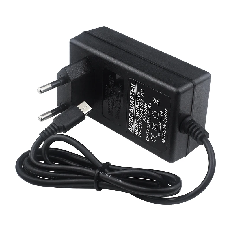 Блок питания 5 В, 5 А для Orange Pi 5 Pro / Max / Ultra / Plus / 4A / RV / RV2 USB Type-C Порт ЕС, США, Великобритания, вилка Raspberry Pi 5