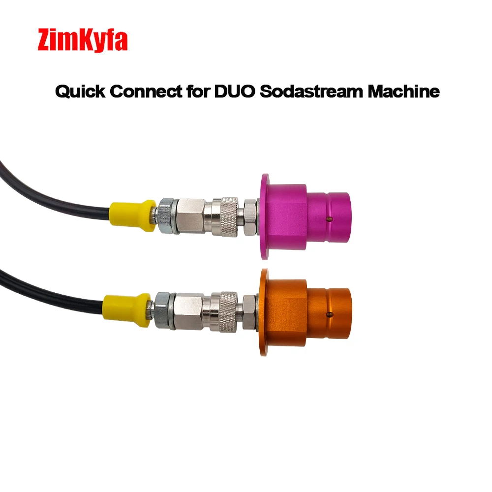 Soda Machine CO2 Refill Adapter with 90cm Quick Connector Hose - for Terra DUO Art Gaia Series Soda Maker