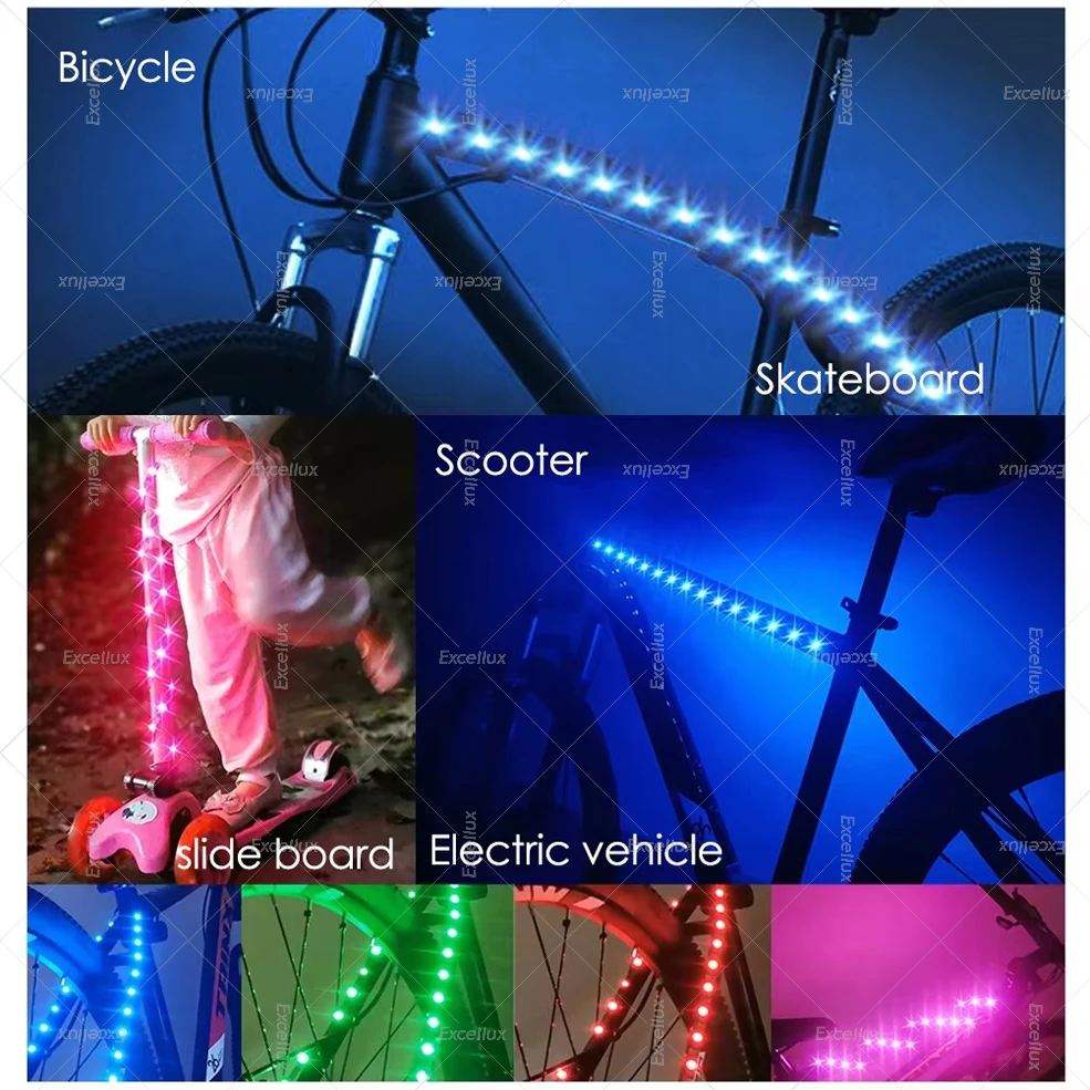 Dây ĐÈN LED Ánh Sáng RGB Sử Dụng Pin 5050 Bluetooth Dải ỨNG DỤNG Điều Khiển/17 Phím USB Dây Đèn LED Diode Băng Cho bycicle, ván trượt