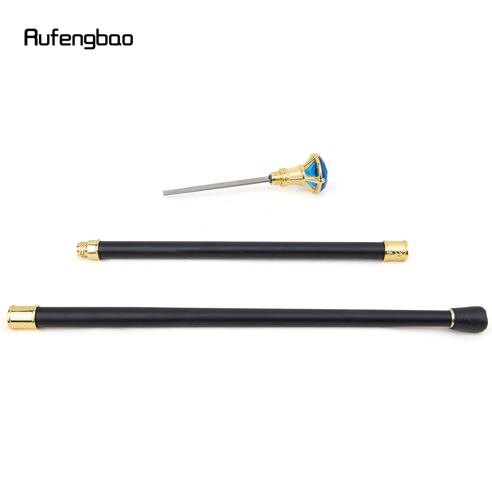 青いダイヤモンドタイプのウォーキングスティック,隠しプレート,杖プレート,コスプレスーツ,自己防衛ファッション,93cm