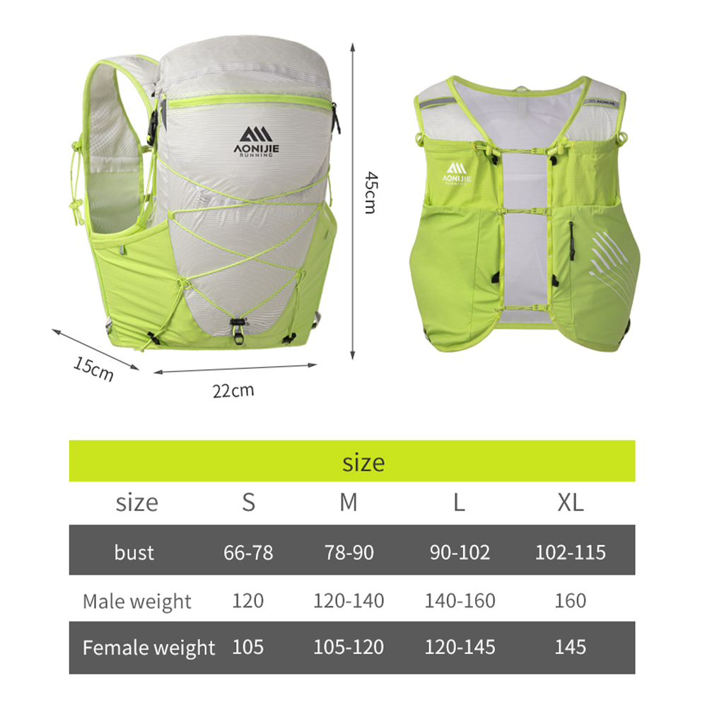 AONIJIE C9116-15L Mochila profesional para carreras de montaña de gran capacidad para ciclismo al aire libre adecuada para senderismo y montañismo