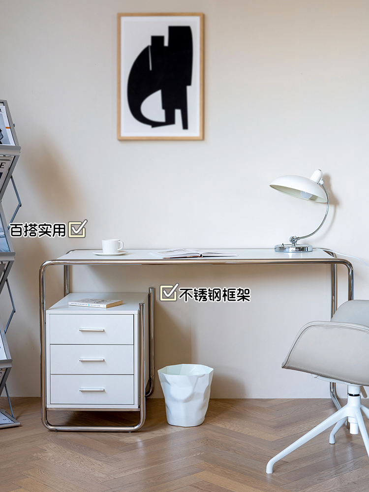 Mesa medieval personalizada do computador com gavetas, mesa home nórdica, celebridade do Internet, composição moderna do Ins