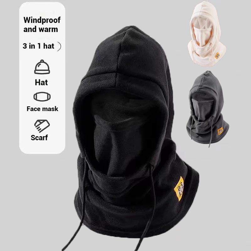 Gorro cálido de invierno con máscara y calentador de cuello Pasamontañas 3 en 1 a prueba de viento para hombres y mujeres Ciclismo Protección contra el clima frío