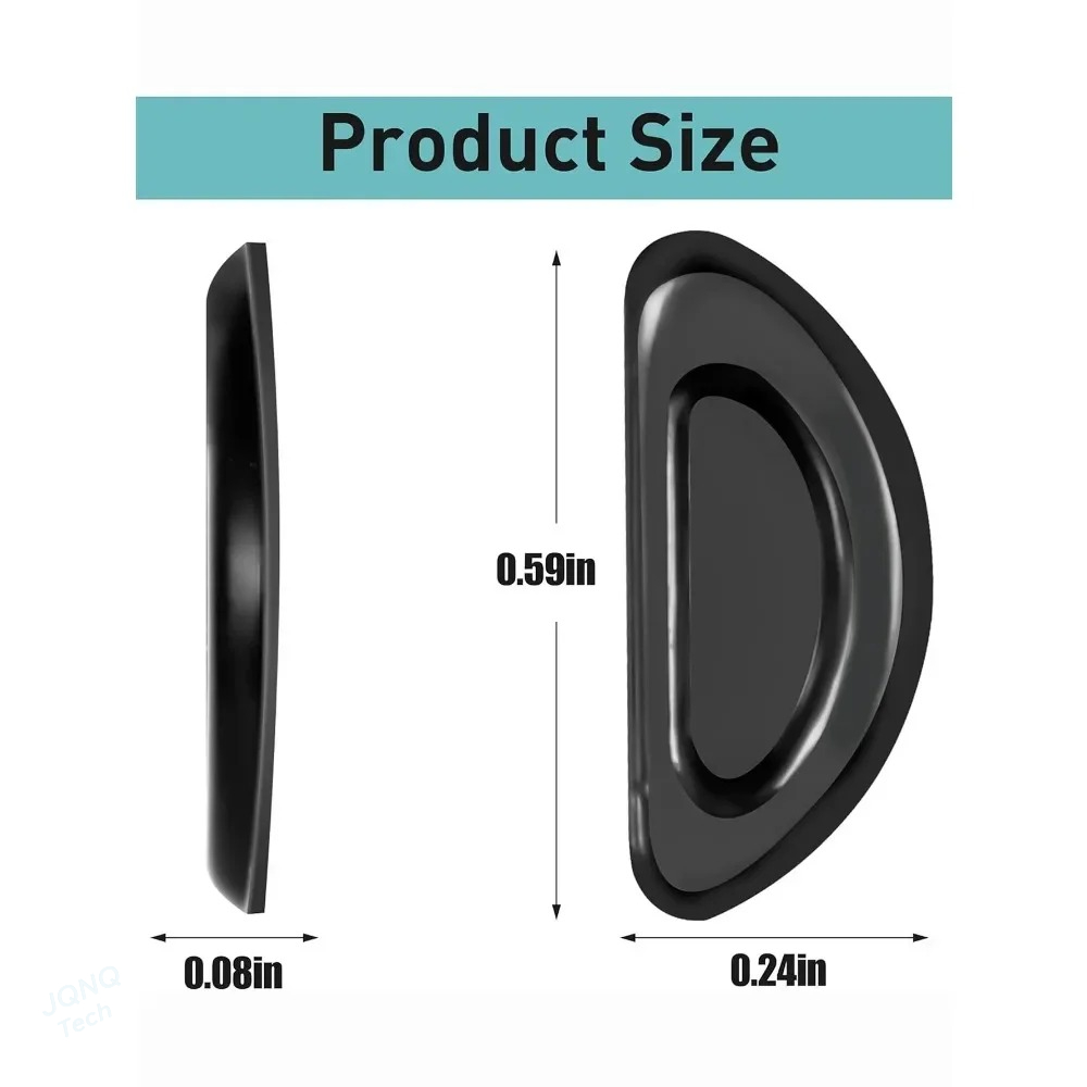 5 Paar rutschfeste Nasenpads für Brillen, weiche Silikon-Klebstoff-Nasenpads für Brillen mit Kunststoffrahmen, Sonnenbrillen (schwarz/weiß)