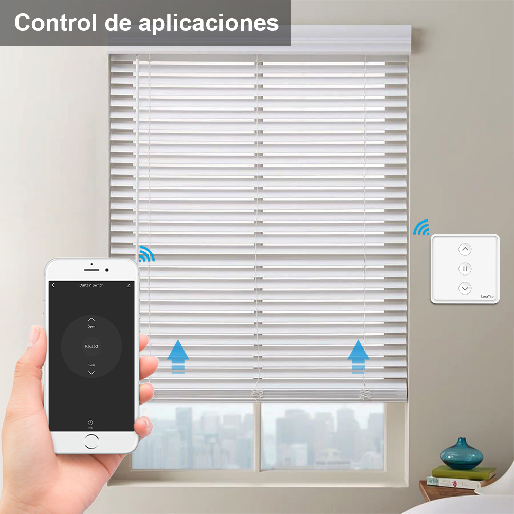 LoraTap persiana enrollable cortinas interruptor de botón Tuya Smart Life Motor eléctrico motor conectado WiFi Alexa Google Home