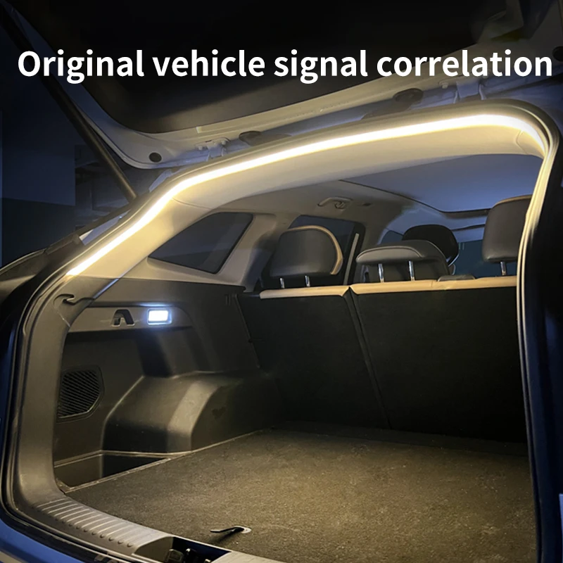 Auto hoge helderheid kofferbakverlichting omgevingslicht interieurdecoratie LED-bedrading gratis automatische detectie achterklep lichtstrip