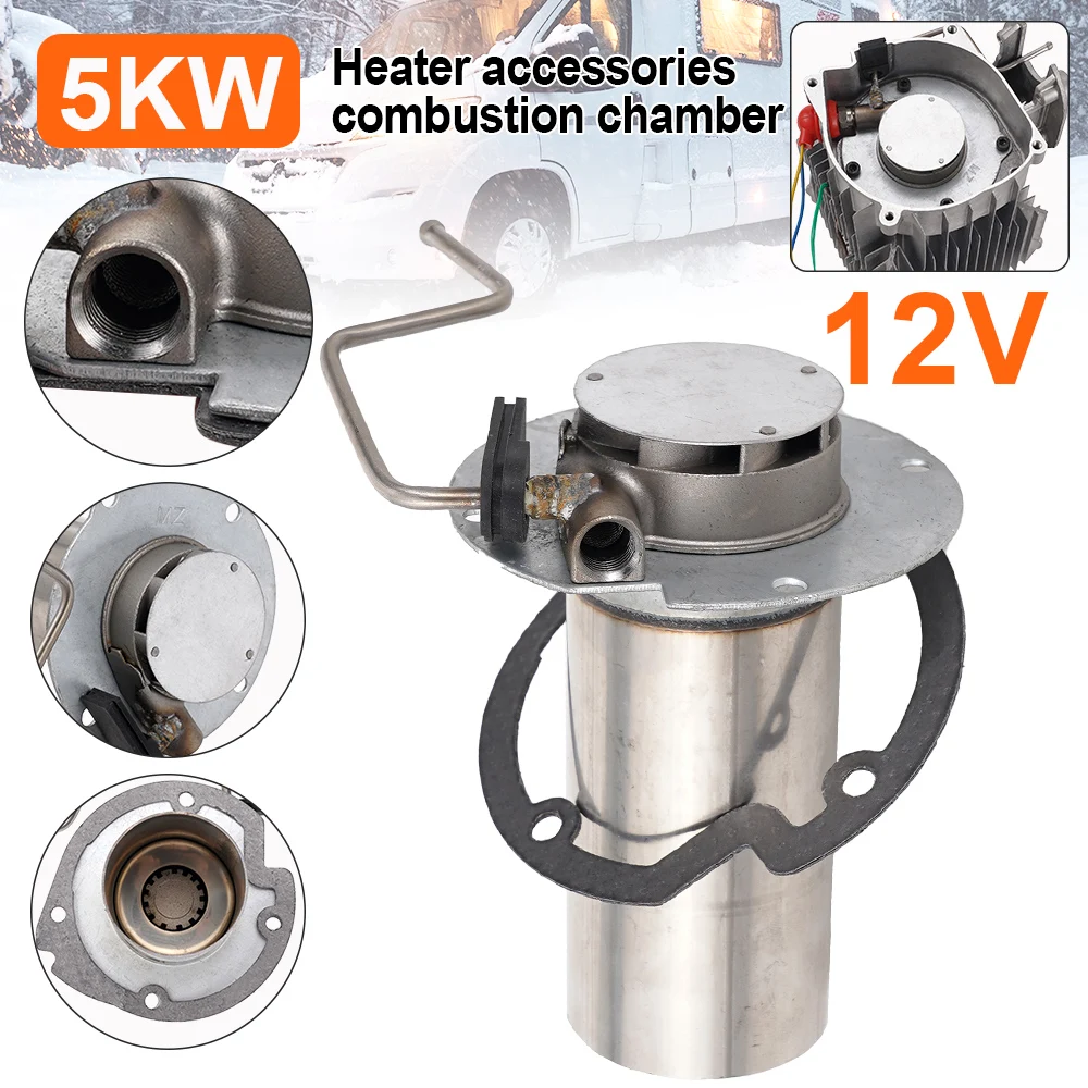 12V Diesel Parking Heater Burner Insert Torches Komora spalania Uszczelka komory spalania 5KW Do samochodów ciężarowych Akcesoria do ogrzewania kamperów