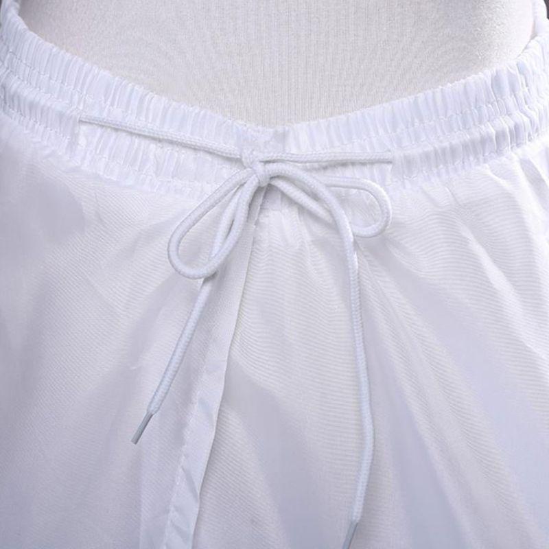 Enagua blanca de 4 capas sin Aro para mujer, vestido de novia de crinolina, vestido de baile, falda forrada, vestido de fiesta, juegos de rol