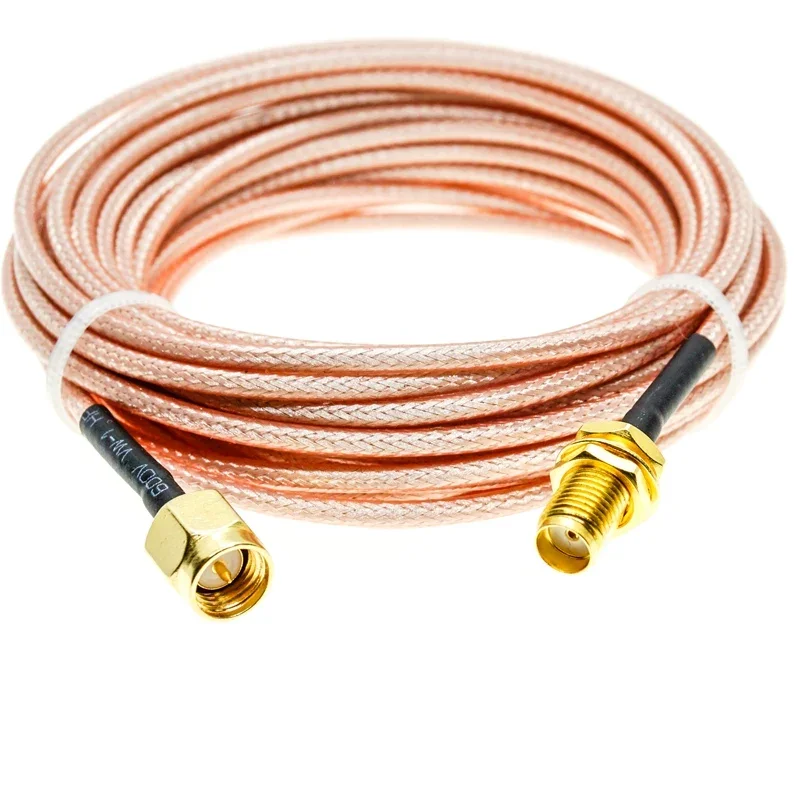 CABLE RG316 SMA macho a SMA hembra conector de engarzado de mamparo Cable de extensión Coaxial RF puente Coaxial Cable en espiral