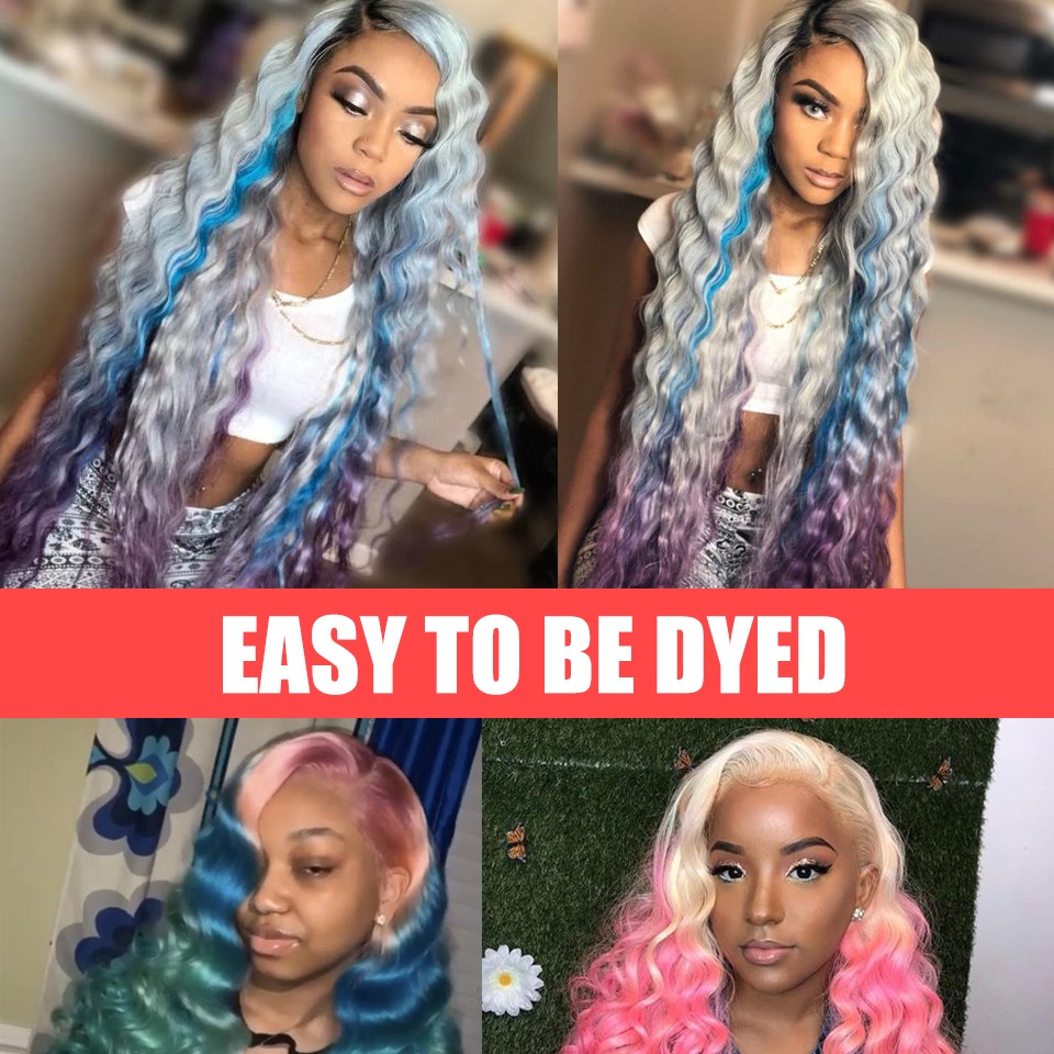 Mechones de cabello humano rizado de onda profunda, rubio miel 613, 150% de densidad, extensión de cabello Remy crudo brasileño Fabeauty 26 28 30 32 pulgadas