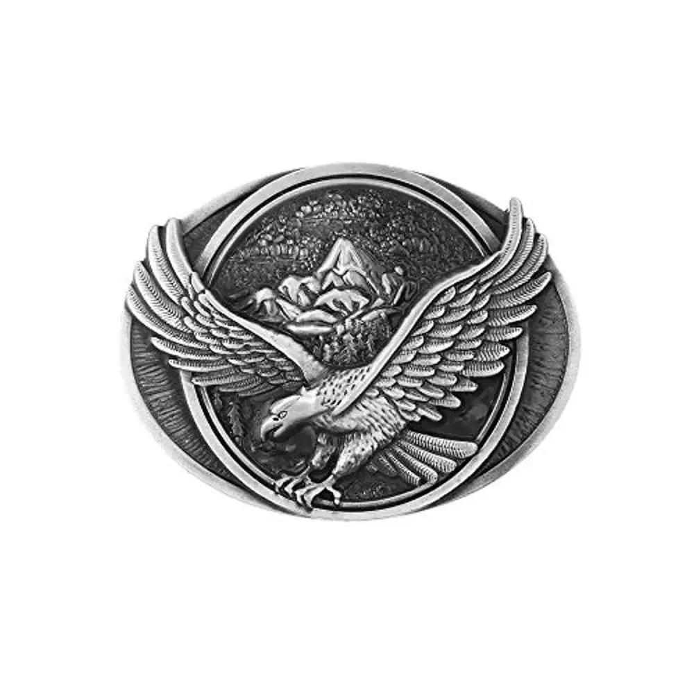 Винтажная пряжка для ремня медного цвета Eagle для мужчин, ковбойская пряжка в стиле вестерн без ремня шириной 4 см