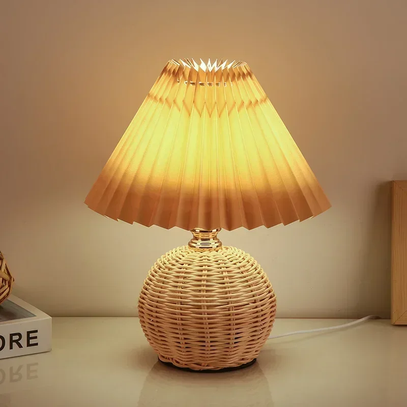 Tisch Lampe Nordic Ins Nacht Lichter Plissee Tuch Lampenschirm Nacht Atmosphäre Beleuchtung Leuchte