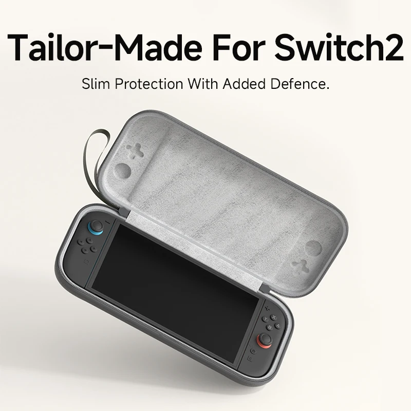 Hagibis Portable Carrying Case for Switch 2 Traveling Bag Hard Shell NS Accessories Protective Cover with 10 Games Cartridges