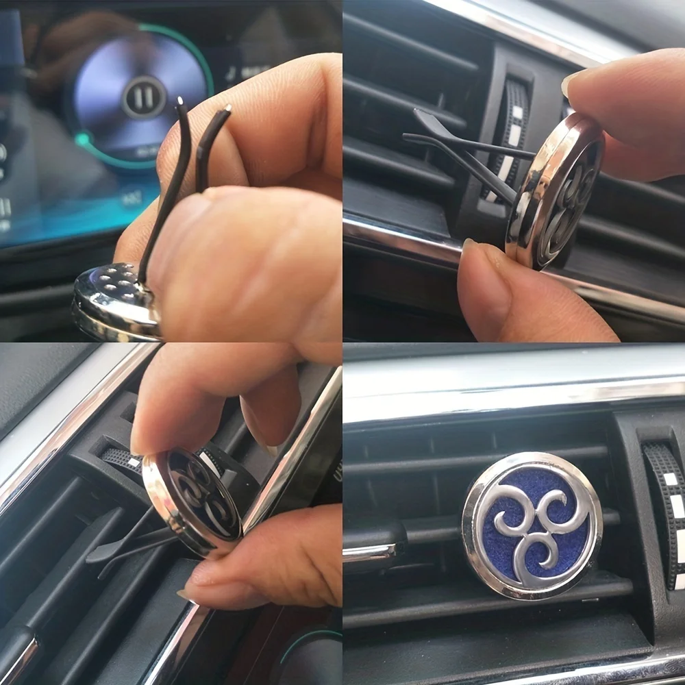 1 ชิ้นรีฟิล Car Air Freshener น้ําหอม Diffuser คลิป, Auto Air Vent อุปกรณ์ตกแต่งภายในรถยนต์, รถน้ํามันหอมระเหย Diffuser