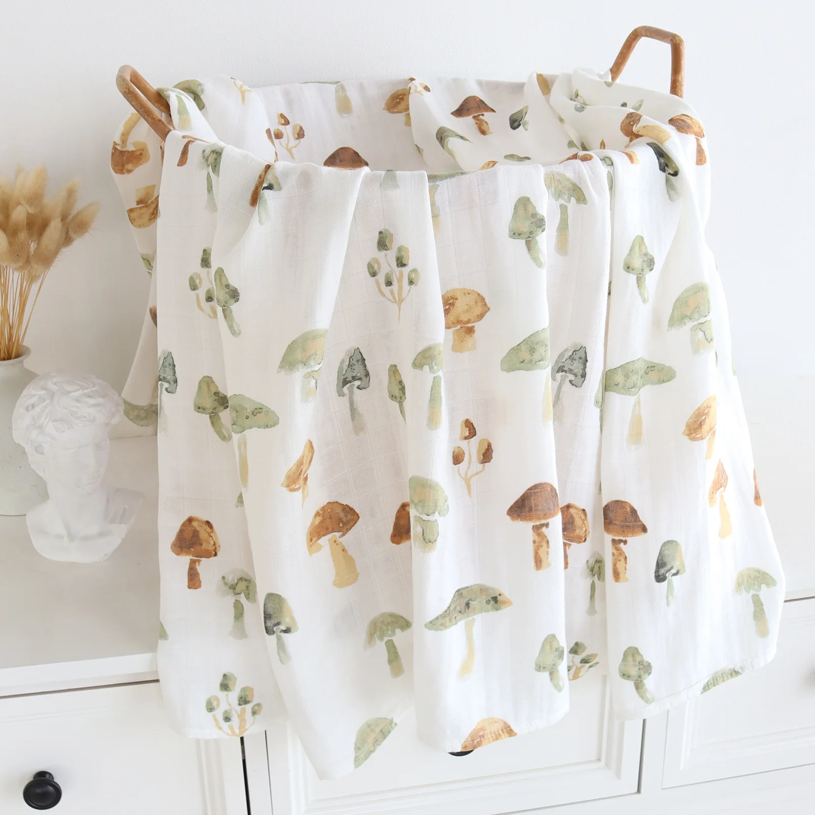 Morbido cotone di bambù coperta per bambini Super mussola Baby Swaddle Wrap passeggino per neonati copertura per allattamento asciugamano da bagno 120x120cm