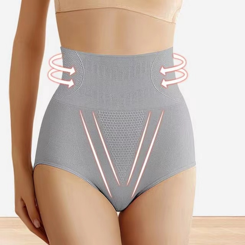 Bragas adelgazantes sin costuras para mujer, ropa interior triangular de cintura alta para levantamiento de cadera, bragas abdominales planas para vientre, lencería