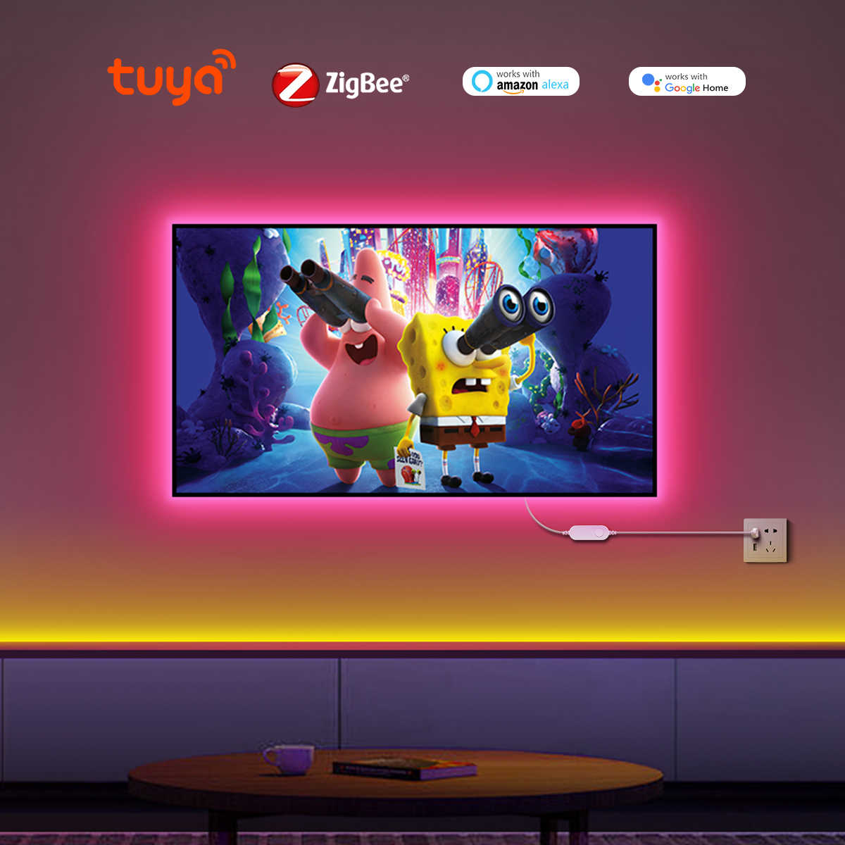 Smart RGB WIFI COB LED Streifen 1m 2m 5m Tuya APP Alexa Control TV Hintergrundbeleuchtung Raum Dekoration led Band Diode Flexible Band 5V USB