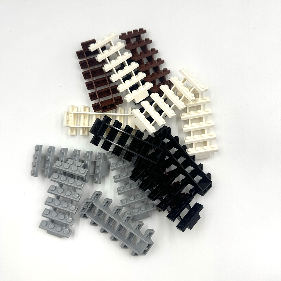 4pcs บันได MOC อิฐ 7x4x6 House บันไดตรงเปิด 30134 ขั้นตอนบันได Modular My City Building Block DIY อิฐของเล่น
