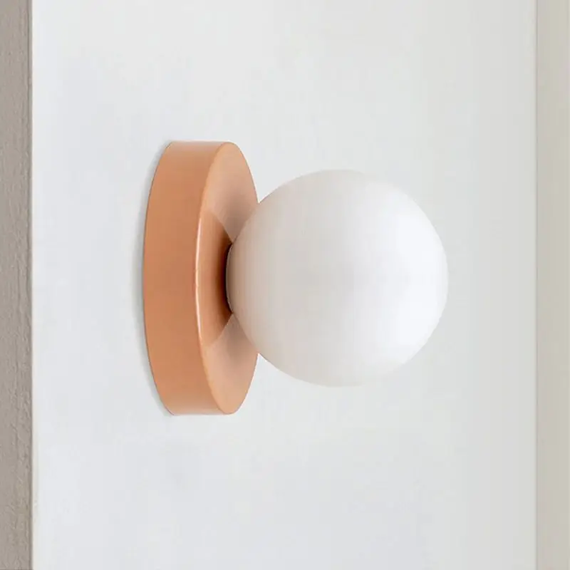 Lámpara de pared de cristal LED nórdica, candelabro Orb minimalista con Base G9 para dormitorio, estudio, pasillo, escalera, entrada, accesorios de iluminación