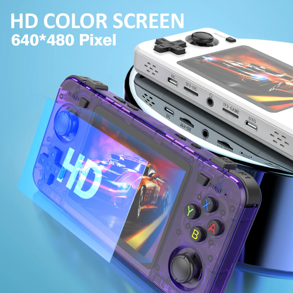 BOYHOM Nuova console portatile retrò R36H Sistema Linux open source Console di gioco classiche Lettore video portatile con schermo IPS da 3,5 pollici