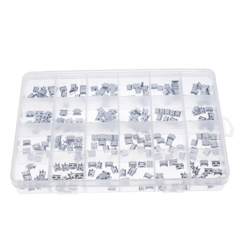 240PCs 24 models micro USB connector socket Jack for MP3/4/5 assorted kit with box
