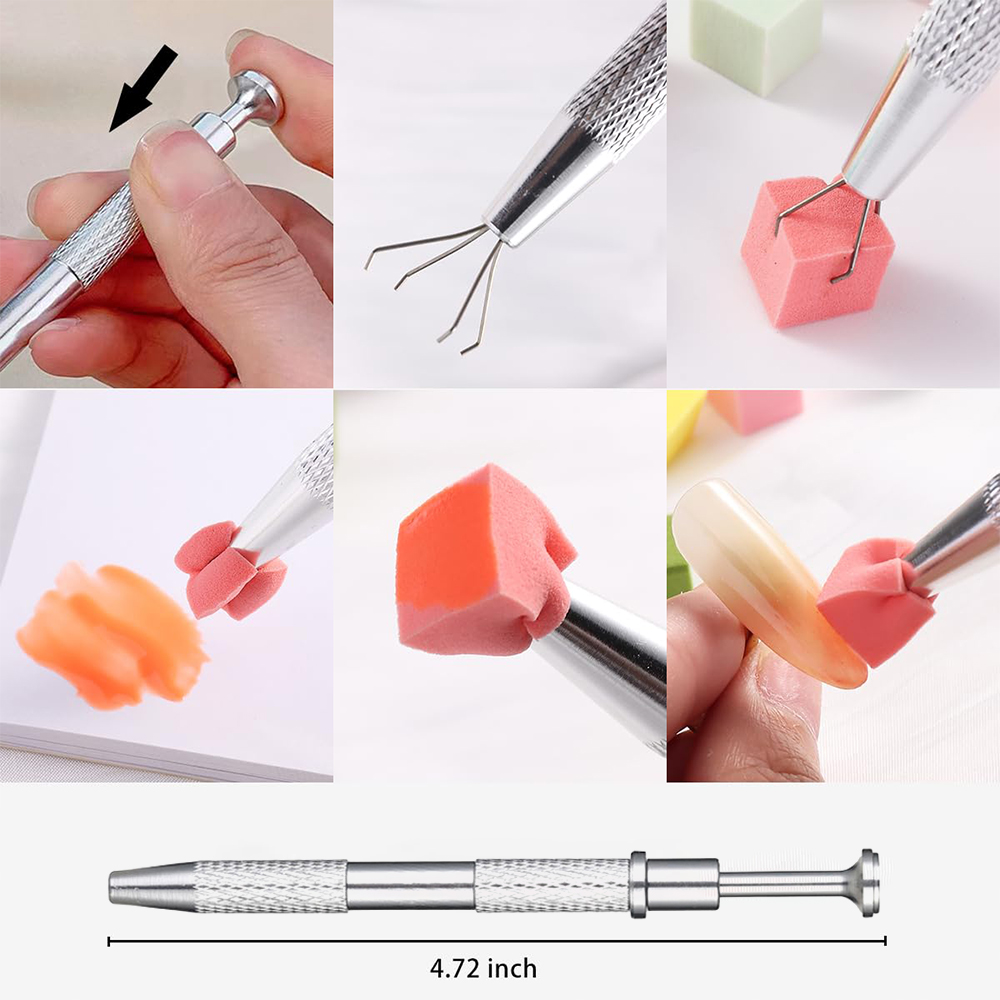 Linmanda-ombreネイルアートのための柔らかい釘スポンジ、つかむペン、プロの付属品、ネイルアートツール