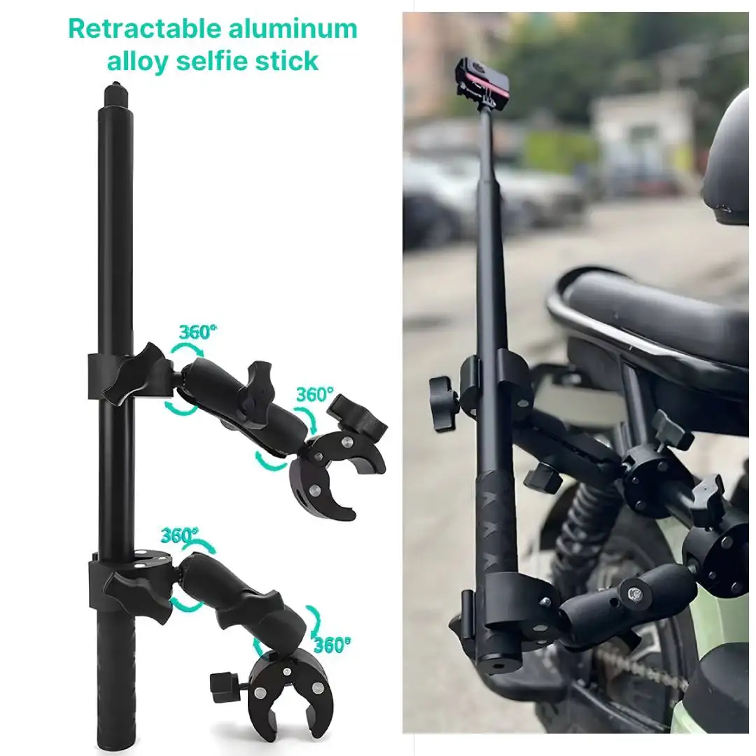 Dubbele Hoofd Klem Kit Voor Insta360 Een X2 X3 Motorfiets Dubbele Clip Beugel voor GoPro 11 10 9 Actie camera Accessoires