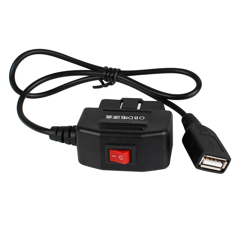 24 horas de monitoramento de estacionamento 5v 3a cabo de carga de carro usb kit de fio rígido obd com fio de interruptor para dash cam filmadora veículo dvr