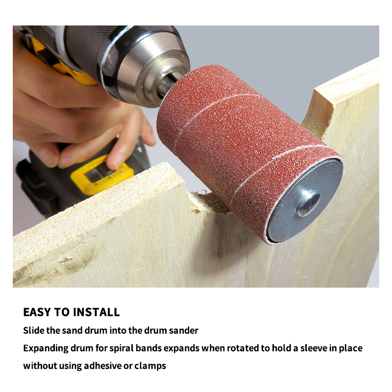 20pcs Sanding Drum with Color Box Sander Drum Kit Rubber Mandrels Sandpaper for Engraving Woodworking Drill Polishing Rotary