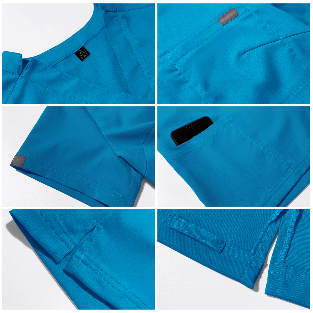 Bệnh Viện Bác Sĩ Điều Dưỡng Bộ Unisex Sỉ Áo Quần Jogger Bộ Quần Áo Ngắn Tay Cổ Chữ V Cao Cấp Y Tá Quần Dược Y Tế Đồng Phục